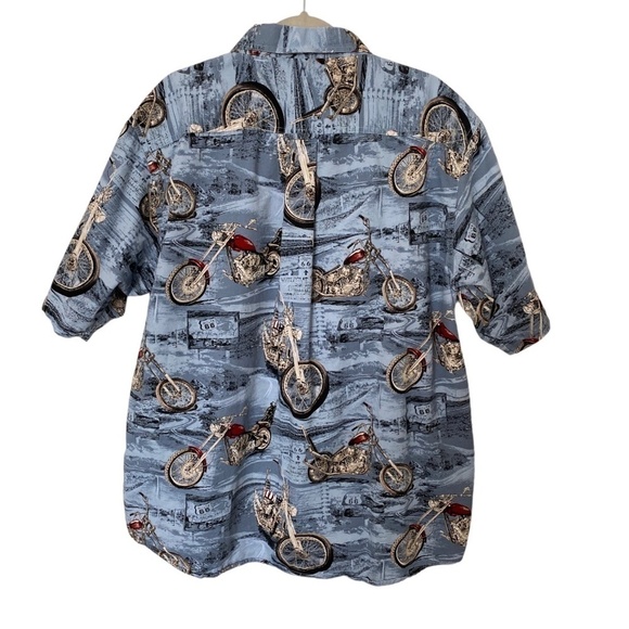 REDHEAD Motorcycle Print Short Sleeve Shirt, XXL - Picture 2 of 11